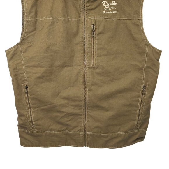 KÜHL Burr Vest Full Zip Mens Size XXL Vintage Patina Dye Khaki Double S Inc Logo - Picture 11 of 16